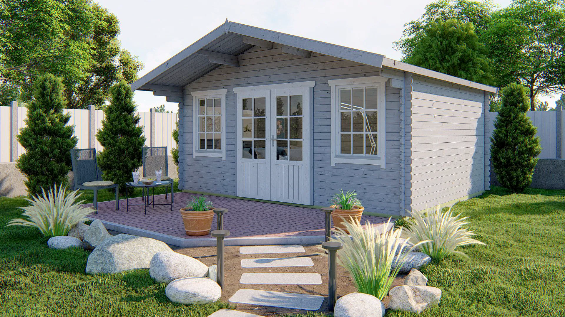 Abri de jardin Veltem peint
